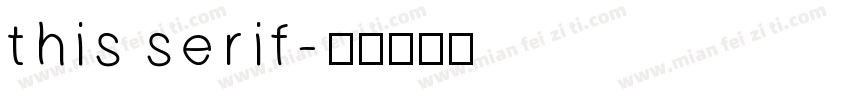 this serif字体转换